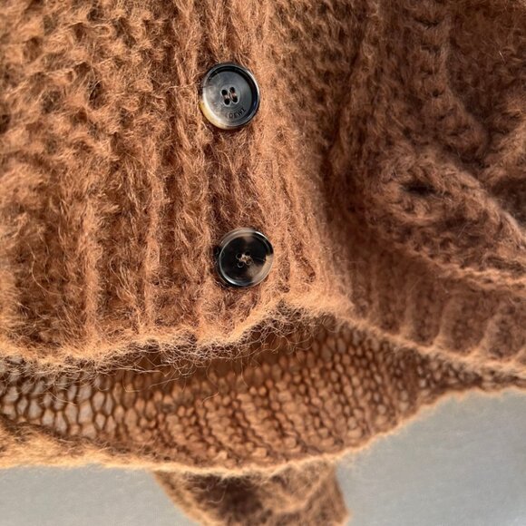 Loewe Anagram Brown Cardigan in Mohair - Picture 10 of 12